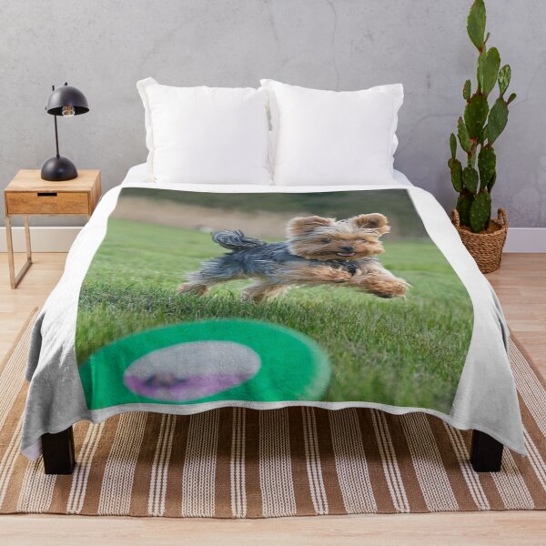 Item preview, Yorkshire Terrier Playing Frisbee designed and sold by VanGaldo.