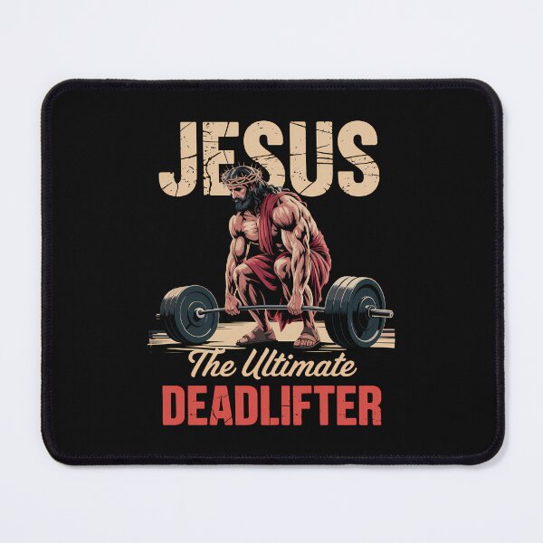 Item preview, Funny Workout Gym Jesus The Ultimate Deadlifter designed and sold by merlinnears.