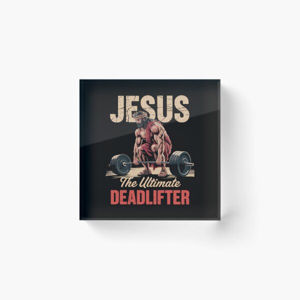 Item preview, Funny Workout Gym Jesus The Ultimate Deadlifter designed and sold by merlinnears.