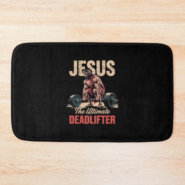 Item preview, Funny Workout Gym Jesus The Ultimate Deadlifter designed and sold by merlinnears.