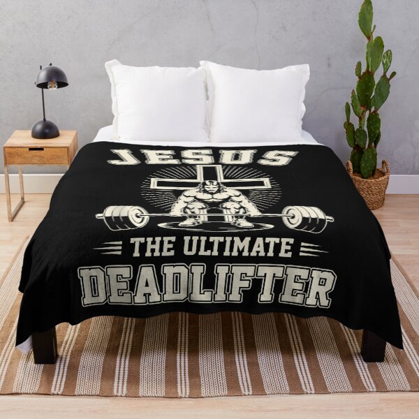 Item preview, Funny Christian Gym Jesus The Ultimate Deadlifter Workout designed and sold by merlinnears.
