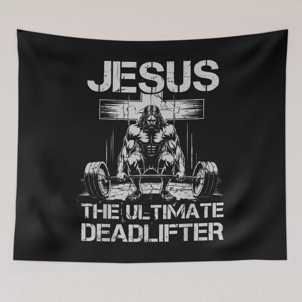 Item preview, Jesus The Ultimate Deadlifter Workout Gym Funny Christian designed and sold by merlinnears.