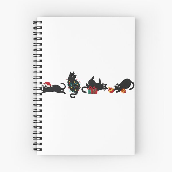 Item preview, Funny Christmas Black Cat Embroidery Design, Cute Cat with Santa Hat and Lights, Xmas Kitty Machine Embroidery File designed and sold by bhwdblz38.