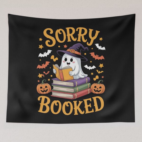 Aperçu de l'œuvre Désolé, je suis réservé Lecture fantôme Amoureux des livres Professeur Halloween créée et vendue par Vastingan.