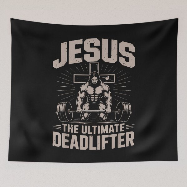Item preview, Jesus The Ultimate Deadlifter Funny Christian Workout Gym  designed and sold by merlinnears.