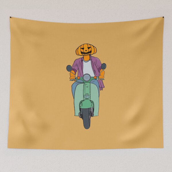 Item preview, Pumpkin Rider on Mint Scooter designed and sold by shopdiego.
