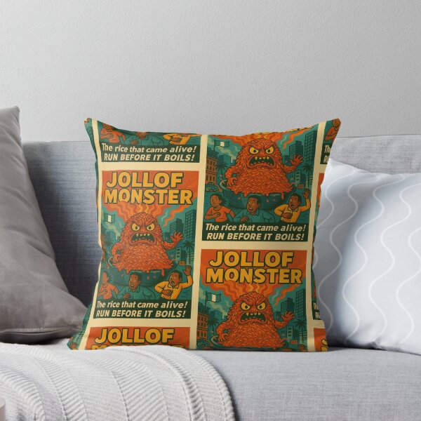 Item preview, Jollof Monster – Nigerian Rice Horror Poster designed and sold by Travellerz.