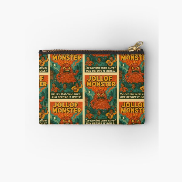 Item preview, Jollof Monster – Nigerian Rice Horror Poster designed and sold by Travellerz.