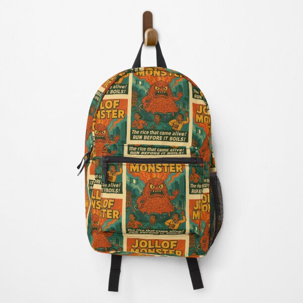 Item preview, Jollof Monster – Nigerian Rice Horror Poster designed and sold by Travellerz.