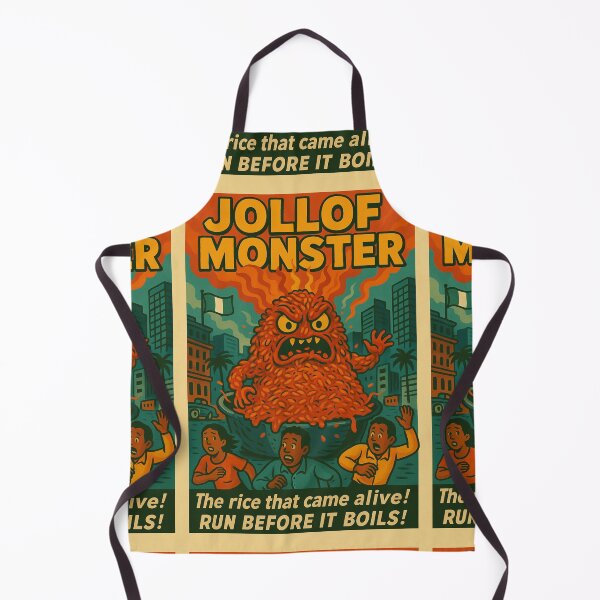 Item preview, Jollof Monster – Nigerian Rice Horror Poster designed and sold by Travellerz.