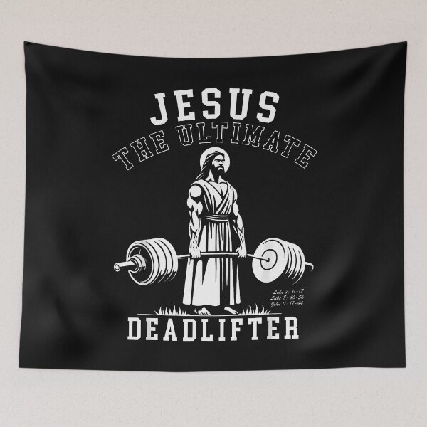 Item preview, Jesus The Ultimate Deadlifter - Jesus Deadlifting Christian designed and sold by merlinnears.
