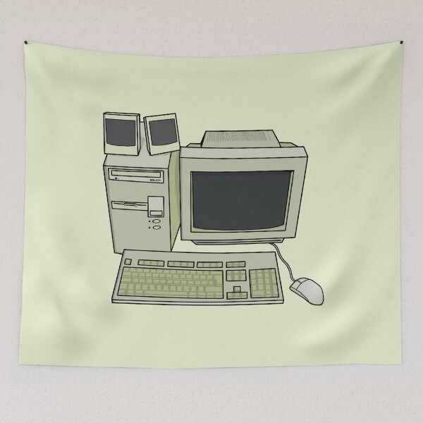 Item preview, Retro Computer Desk Setup designed and sold by shopdiego.