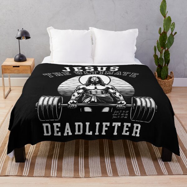 Item preview, Jesus The Ultimate Deadlifter - Jesus Deadlifting Christian designed and sold by merlinnears.