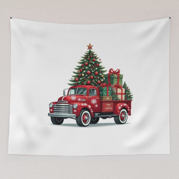 Item preview, Vintage Merry Christmas Red Truck Funny Xmas Tree Boys Men designed and sold by Brettgison.