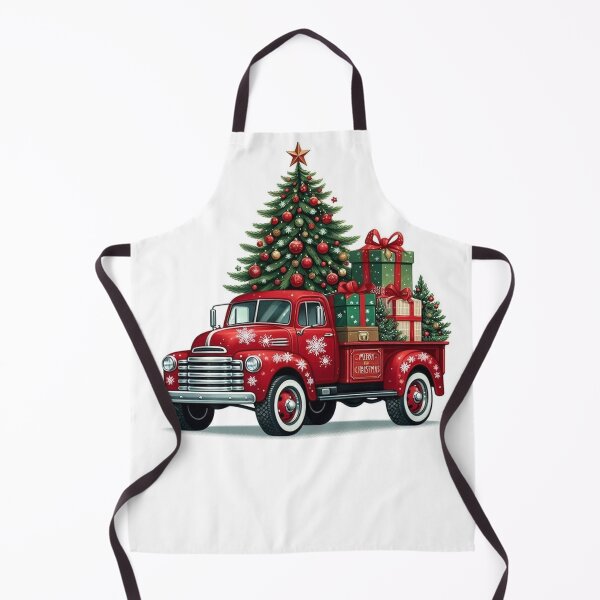 Artikelvorschau, Vintage Frohe Weihnachten Roter LKW Lustiger Weihnachtsbaum Jungen Männer entworfen und verkauft von Brettgison.