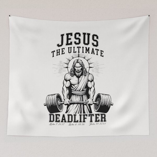 Item preview, Jesus The Ultimate Deadlifter - Jesus Deadlifting Christian  designed and sold by merlinnears.
