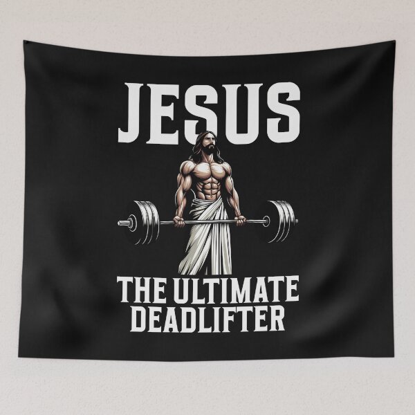Item preview, Jesus The Ultimate Deadlifter Fitness Christian Gym Weight  designed and sold by merlinnears.
