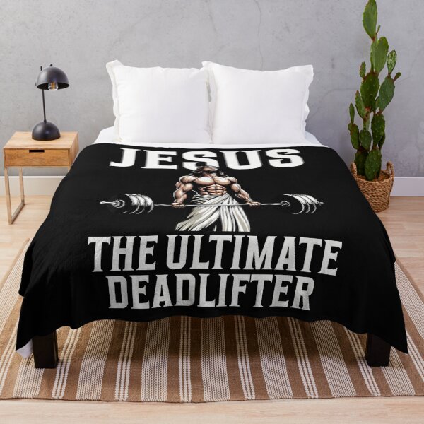 Item preview, Jesus The Ultimate Deadlifter Fitness Christian Gym Weight designed and sold by merlinnears.