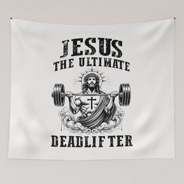 Item preview, Jesus The Ultimate Deadlifter Funny Christian Gym Workout  designed and sold by merlinnears.
