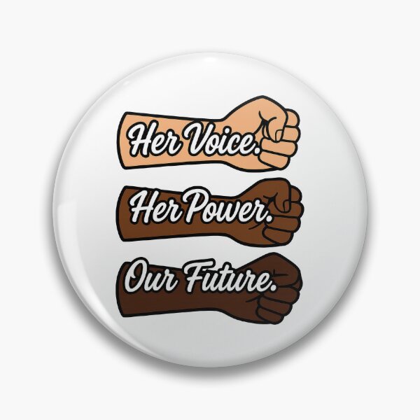 Item preview, Her Voice Her Power Our Future – Feminist Empowerment Activist Design designed and sold by inkoutninja.