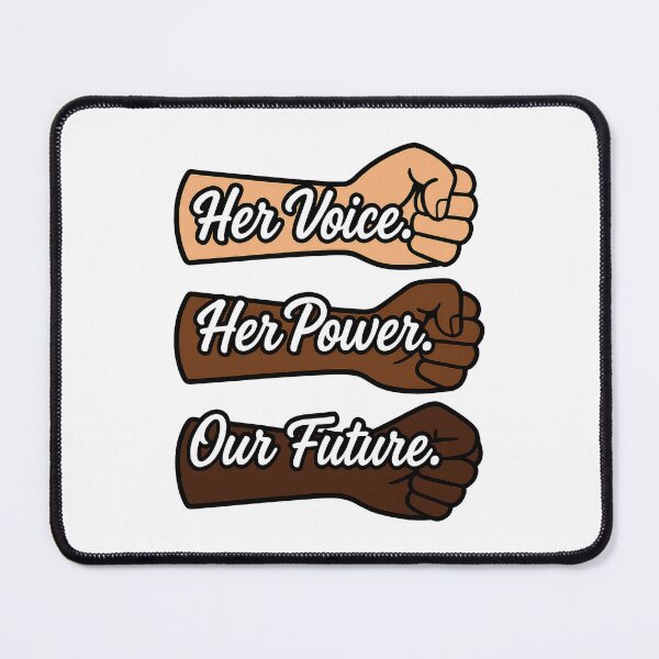 Item preview, Her Voice Her Power Our Future – Feminist Empowerment Activist Design designed and sold by inkoutninja.