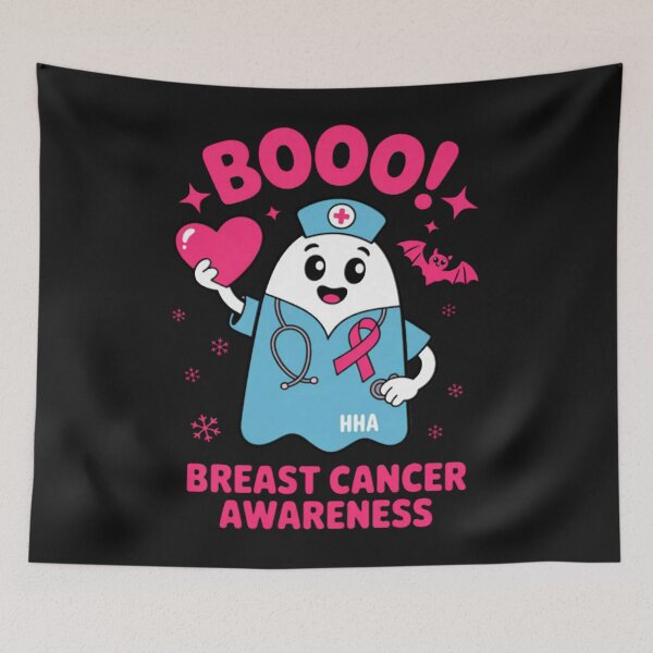 Item preview, Spooky HHA Halloween Breast Cancer Awareness designed and sold by Vastingan.