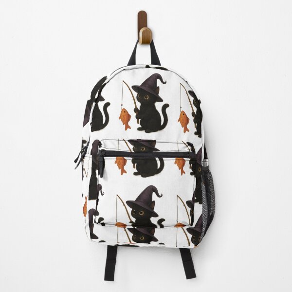 Item preview, Black Cat Fishing Halloween Design designed and sold by VISIONSTURME.