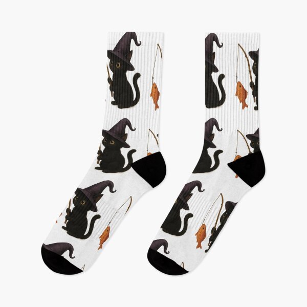 Item preview, Black Cat Fishing Halloween Design  designed and sold by VISIONSTURME.
