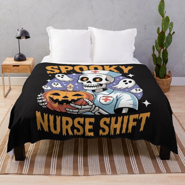 Item preview, Spooky Nurse Shift Nurses Skeletons Ghosts Halloween designed and sold by Ikwalima.
