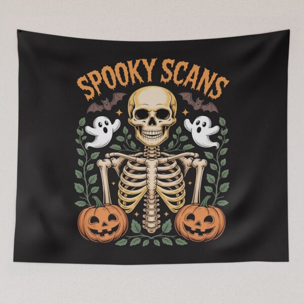 Item preview, Spooky Scans Radiology Tech CT Skeleton Ribcage Halloween designed and sold by Ikwalima.