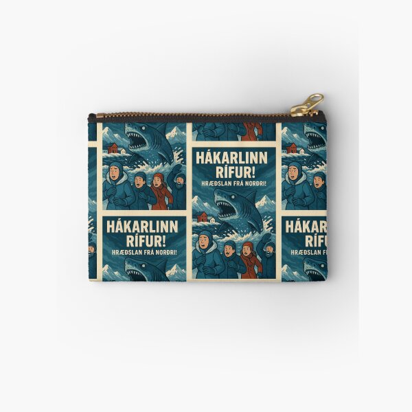 Item preview, Hákarlinn Rífur – Icelandic Fermented Shark Horror Poster designed and sold by Travellerz.