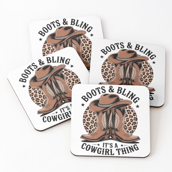 Artikelvorschau, Stylische Westernstiefel mit Cowgirlhut und Bling-Akzent entworfen und verkauft von Ikwalima.