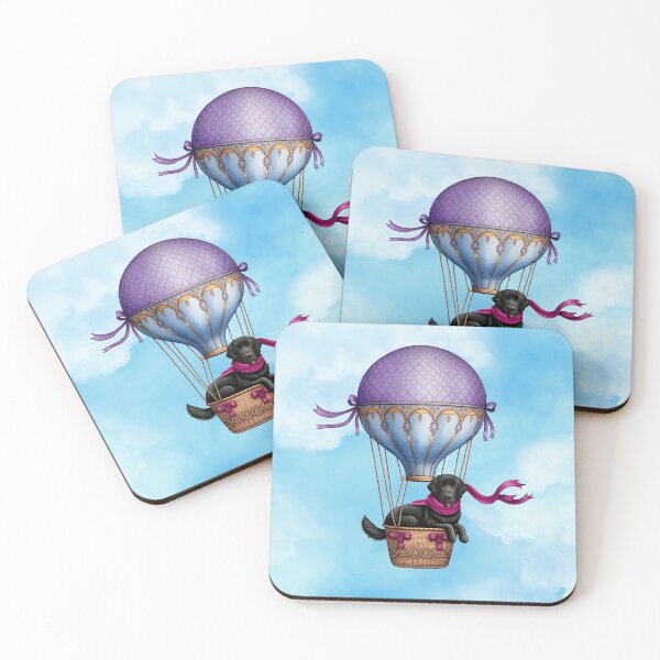 Item preview, Newfie in a Hot Air Balloon  designed and sold by Christine Mullis.