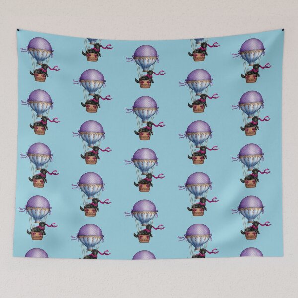 Item preview, Newfie in a Hot Air Balloon  designed and sold by Christine Mullis.
