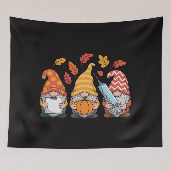 Item preview, Thanksgiving Nurse Gnomes Fall Scrub Top Autumn RN designed and sold by Ikwalima.