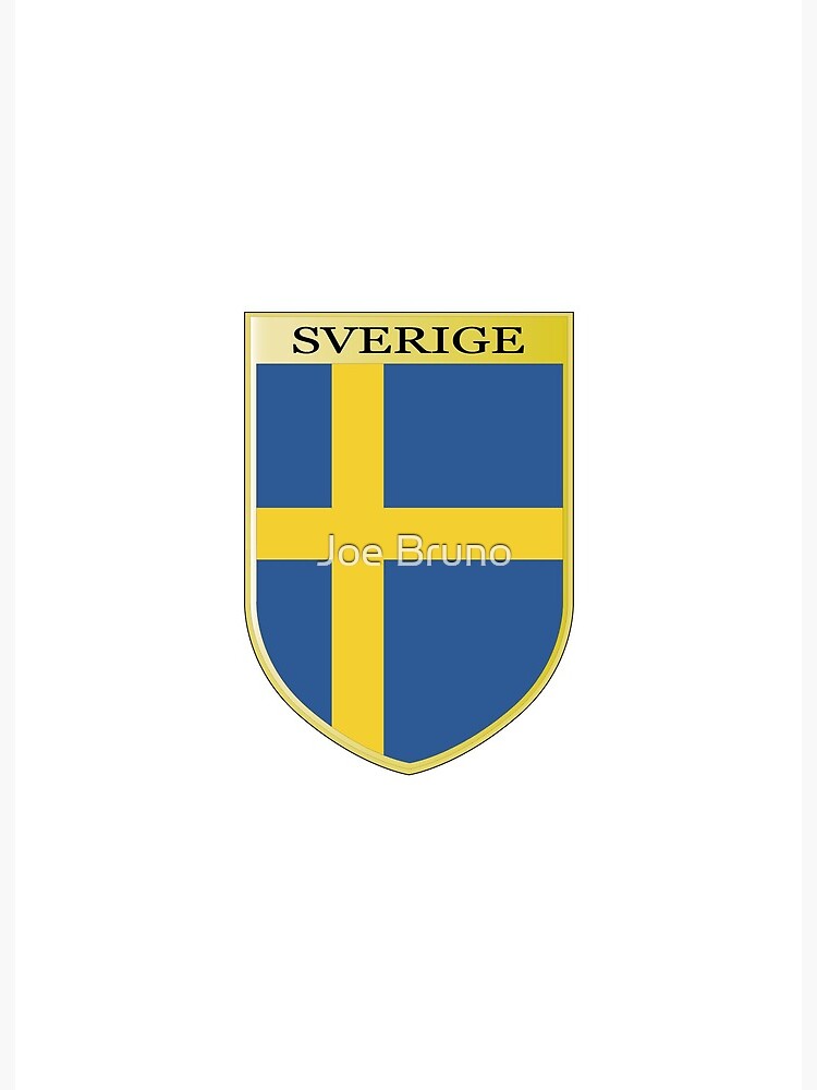 Sverige Emblem Sweden Flag Art Board Print By Joebruno Redbubble