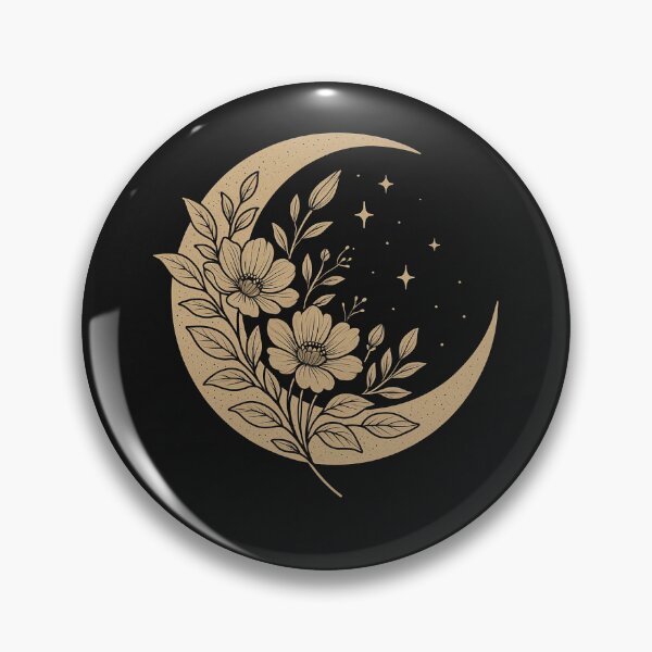 Item preview, Lunar Garden: Celestial Moon and Floral Art designed and sold by IronInk0351.