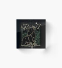 Canadian Bull Moose Acrylic Block