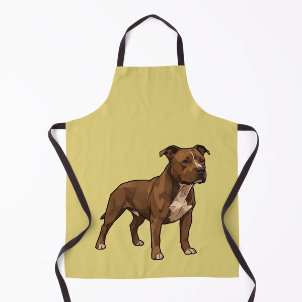 Item preview, Brown pitbull dog in modern geometric style designed and sold by bsbd-action.