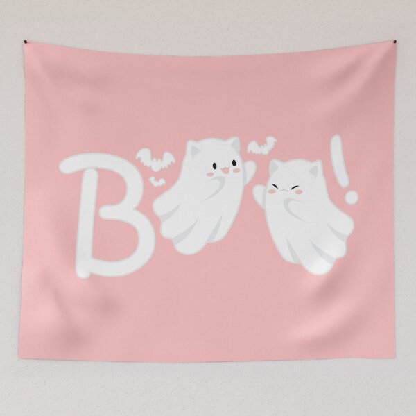 Item preview, Boo Ghost Cats - Playful Halloween designed and sold by chillaxcats.