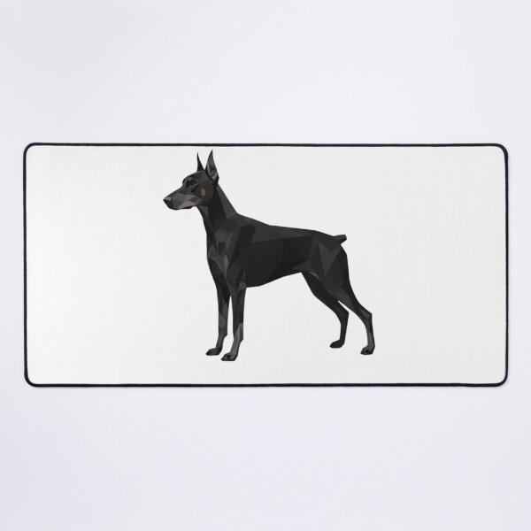 Item preview, Black Doberman dog in elegant low poly style designed and sold by bsbd-action.