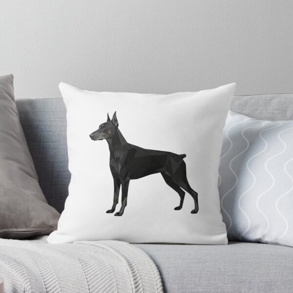 Item preview, Black Doberman dog in elegant low poly style designed and sold by bsbd-action.