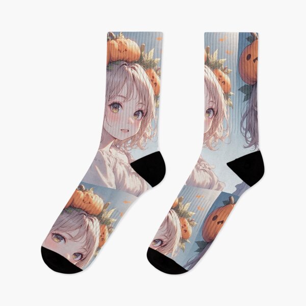 Item preview, Anime girl with pumpkins on her head designed and sold by ArtsJulian.