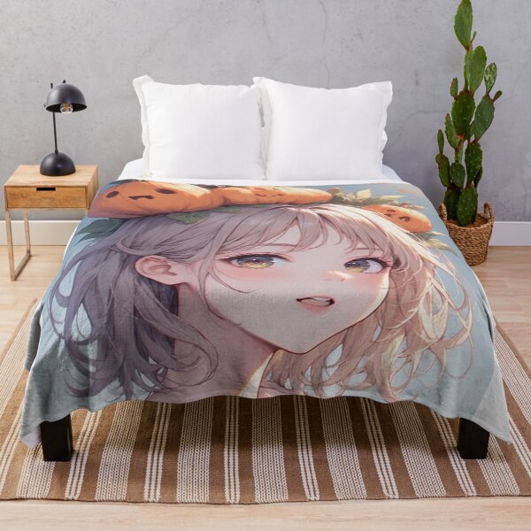 Item preview, Anime girl with pumpkins on her head designed and sold by ArtsJulian.