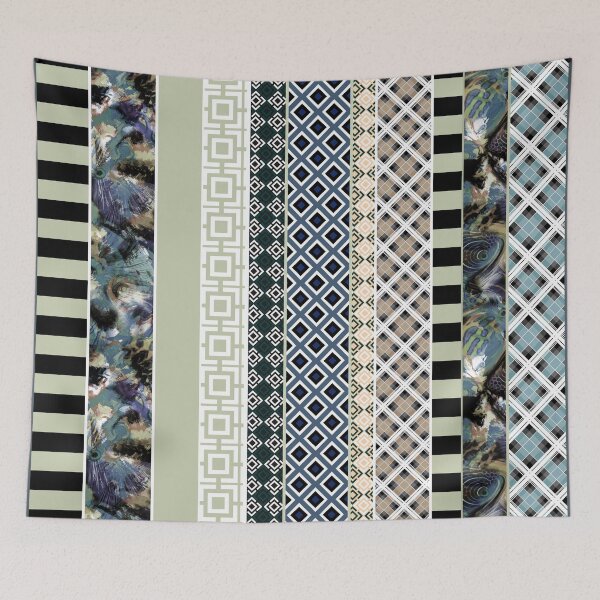 Item preview, Folk textiles  patchwork  designed and sold by fuzzyfox.
