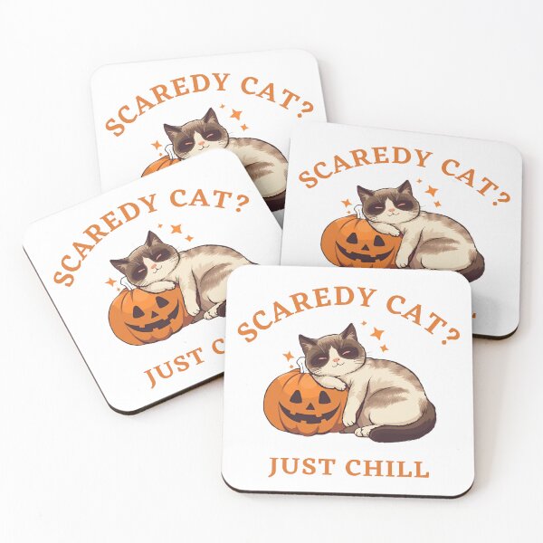 Item preview, Scaredy Cat Just Chill Halloween Design designed and sold by Clawvera.