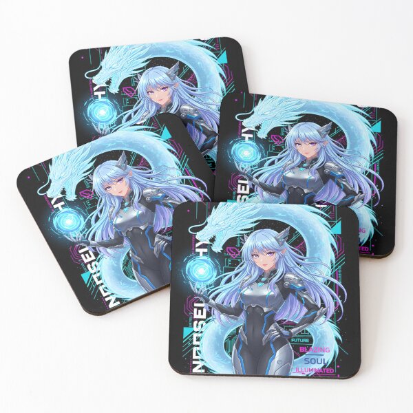 Item preview, Neo-Kyo Cyber Dragon Girl – Futuristic Sci-Fi Anime Warrior Art designed and sold by GRVND CO..