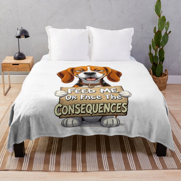 Item preview, Beagle Says Feed Me Now Cute Typography Design designed and sold by Tong4130.