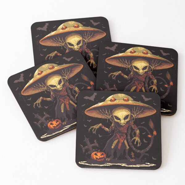 Item preview, UFO Alien Abduction Halloween T-Shirt - Spooky Outer Space Extraterrestrial Tee designed and sold by passiveink.
