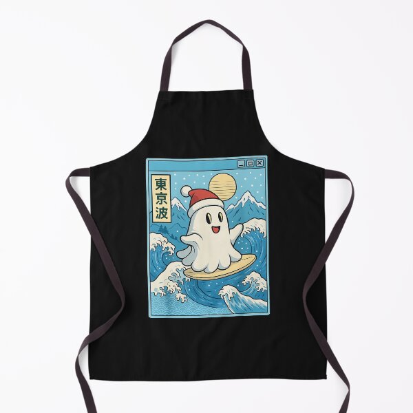 Item preview, Surfing Ghost In Japanese Waves Anime Kawaii Vaporwave designed and sold by cawtoon.